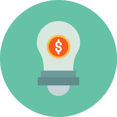 Ampul. Web simgesi basit illüstrasyon