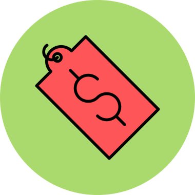 Kırmızı ve siyah simgenin vektör illüstrasyonu