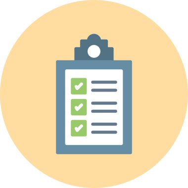 Düz biçimli kontrol listesi simgesi