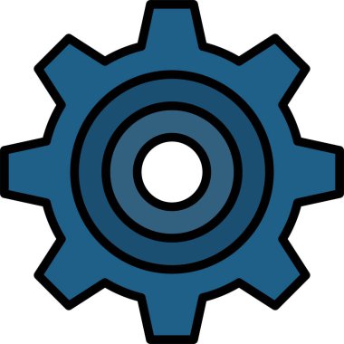 dişli simgesi. Web için basit vites vektör simgeleri çizimi