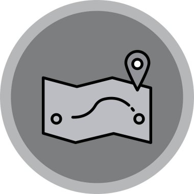 Harita işaretleyici simgesinin vektör illüstrasyonu