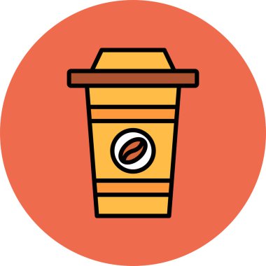 kahve ikonu vektör illüstrasyonu