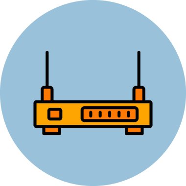 router simgesi vektör illüstrasyonu