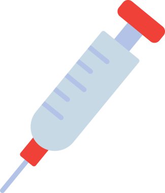 Şırınga Basit Vektör Simgesi İllüstrasyonu