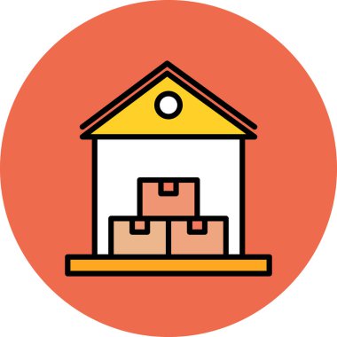 Bir ev simgesinin vektör illüstrasyonu