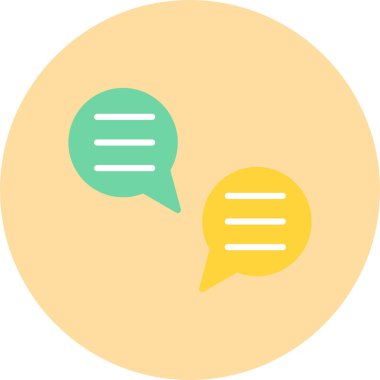 Konuş. Web simgesi basit illüstrasyon