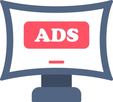 Düz stil reklam ikonu