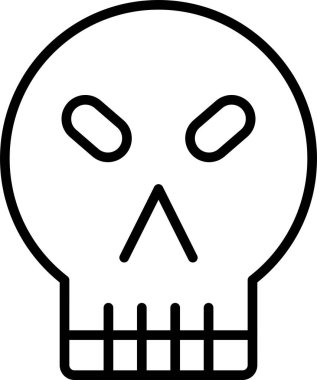 Kafatası. Web simgesi basit illüstrasyon