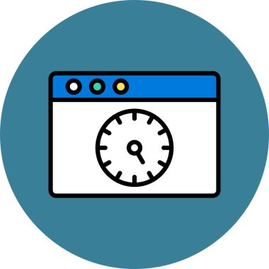 Saat simgesinin vektör illüstrasyonu