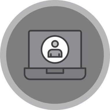 Bilgisayar. Web simgesi basit illüstrasyon