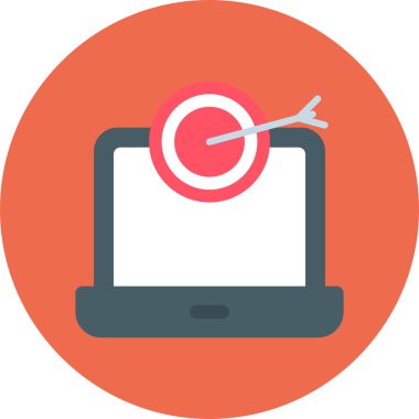 Dizüstü bilgisayar simgesi vektör çizimi