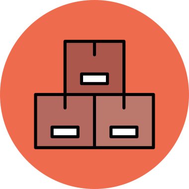 Kutu. Web simgesi basit illüstrasyon