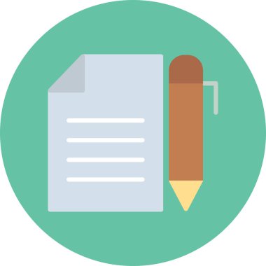 belge düz vektör simgesi