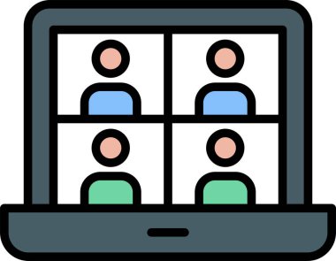 iş insanları grup simgesi - özet biçimi