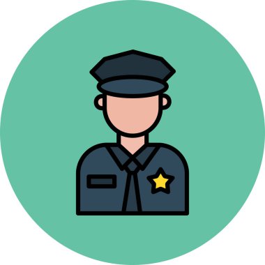 polis simgesi vektör illüstrasyonu