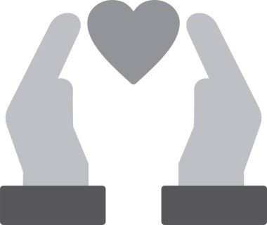 Eller simgesi, vektör illüstrasyonu beyaz üzerine izole edildi