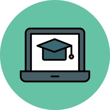 Dizüstü bilgisayar simgesi vektör çizimi