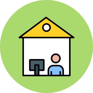 bina simgesi, vektör illüstrasyonu