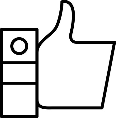 Simge vektör illüstrasyonunu parmakla