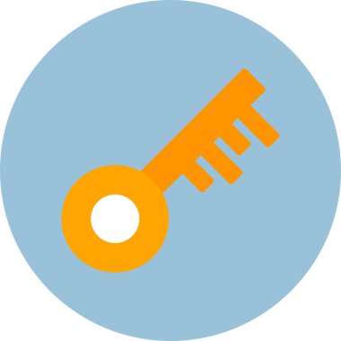 Anahtar. Web simgesi basit illüstrasyon