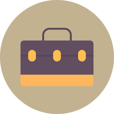 Bavul. Web simgesi basit illüstrasyon