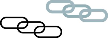 zincir bağlantısı simgesi. Web için basit zincir linki vektör simgesi çizimi