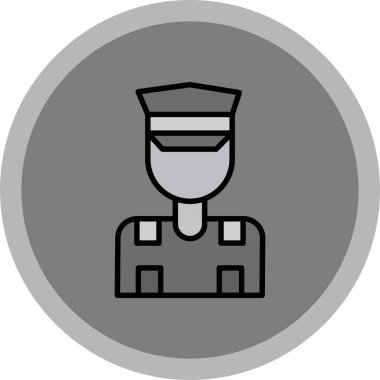 Asker düz vektör simgesi