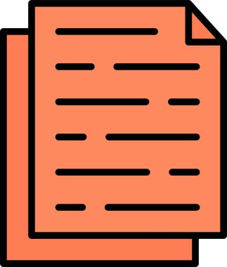 belge simgesi vektör illüstrasyonu