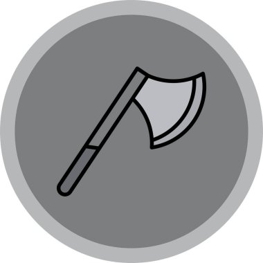 Bir balta simgesinin vektör illüstrasyonu