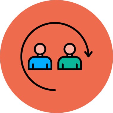 Bir insan simgesinin vektör illüstrasyonu