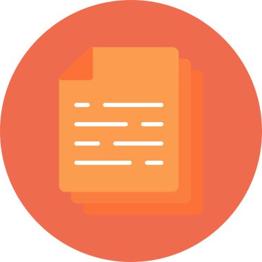 Belge. Web simgesi basit illüstrasyon