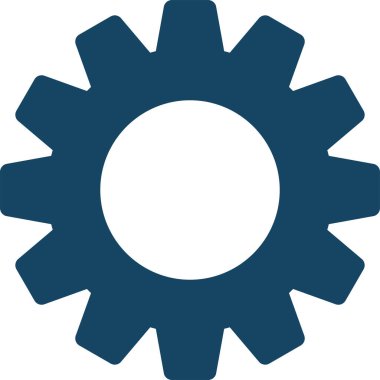 dişli düz vektör simgesi