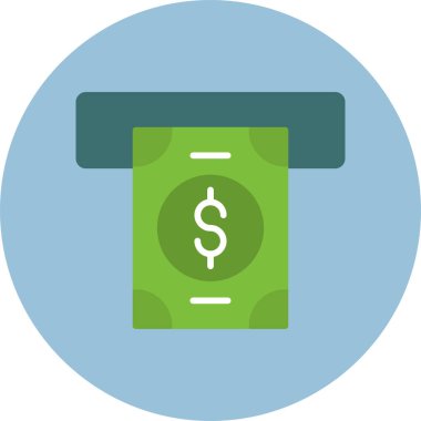 Dolar düz renkli simge.