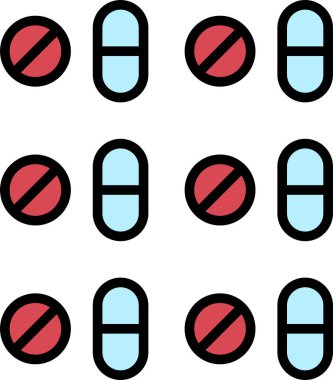 İlaç vektör simgeleri ayarlandı. vektör tasarımı illüstrasyonu