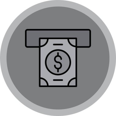 Dolar işareti simgesi, vektör çizimi