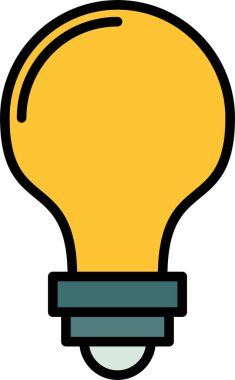 Fikir ampulü simgesi, vektör illüstrasyon tasarımı