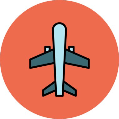 Bir düzlem simgesinin vektör çizimi