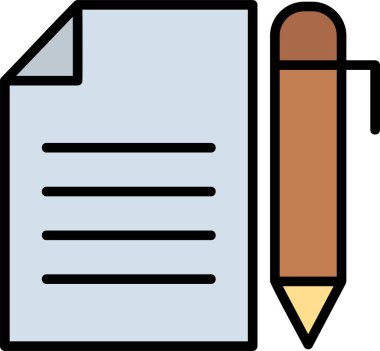 Belge. Web simgesi basit illüstrasyon