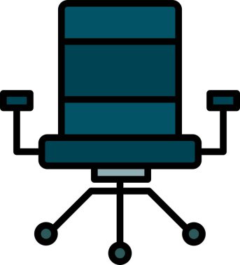 Ofis koltuğu vektör simgesi. Web ve mobil için basit illüstrasyon tasarımı