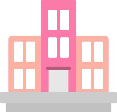 Bina. Web simgesi basit illüstrasyon