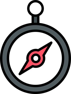 pusula simgesini tamamlanmış - dış hat biçiminde pusula simgesi