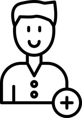 Doktor. Web simgesi basit illüstrasyon