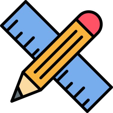 Kalem. Web simgesi basit illüstrasyon