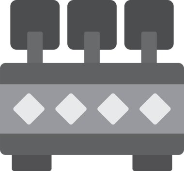 araba motoru simgesi düz biçimli