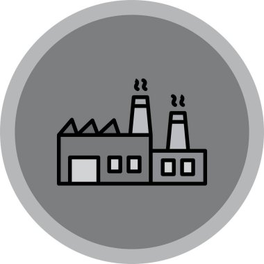 Fabrika simgesinin vektör illüstrasyonu