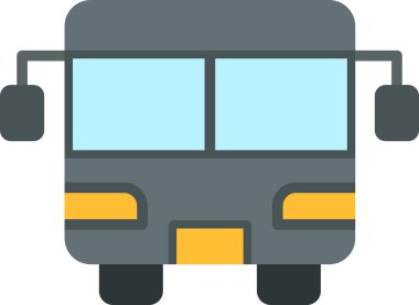 ulaşım otobüsü taşıma simgesi düz biçimli