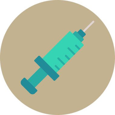 Syinge vektör simgesi. düz biçim illüstrasyonu