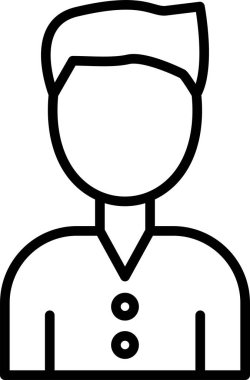 avatar erkek simgesi ana hatları biçiminde