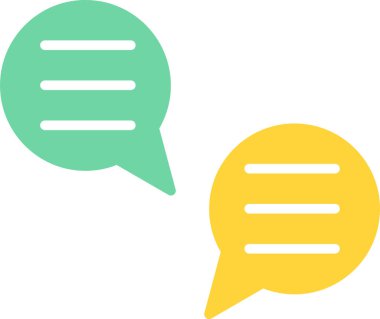 Konuş. Web simgesi basit illüstrasyon