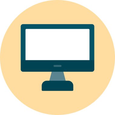 Bilgisayar. Web simgesi basit illüstrasyon